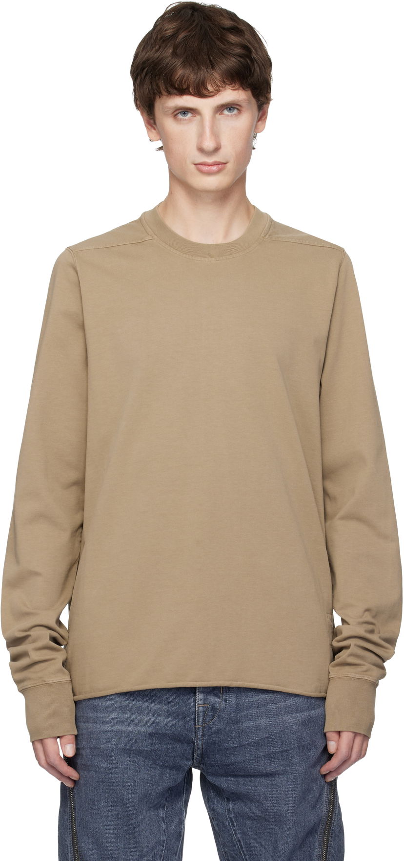 Sweatshirt Rick Owens DRKSHDW Concordians Crewneck Sweatshirt Beige | DU02E7279 RIGP