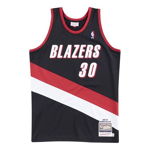 Tanktop Mitchell & Ness Portland Trail Blazers Rasheed Wallace Basketball Jersey Sort | AJY4EL18021-PTBBLCK99RWA