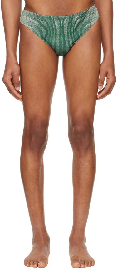 Badetøj Jean Paul Gaultier Jean Paul Gaultier 'The Spirale' Swim Briefs Grøn | 25/34-H-SV060-J587-0351, 0