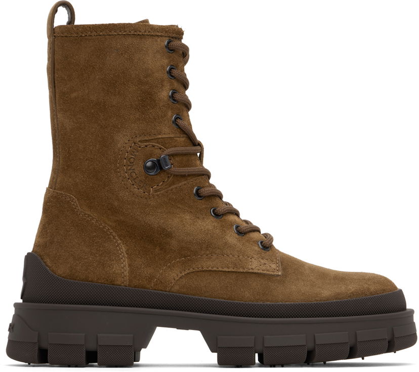 Tøj Moncler Moncler Hevea Suede Lace-Up Boots Brun | J209B4F00170M4510