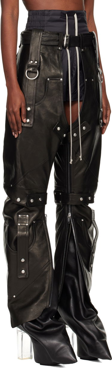 Bukser Rick Owens Concordians Leo Prothmann Edition Chaps Leather Trousers Sort | RO02E4436 LNV, 1