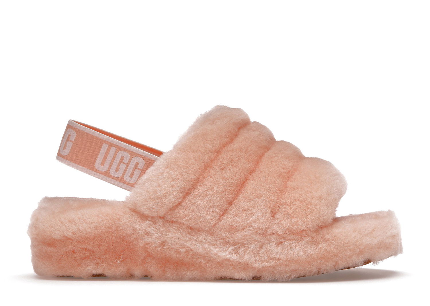 Sneakers og sko UGG Fluff Yeah Slide Scallop Beige | 1095119-SCLL, 0