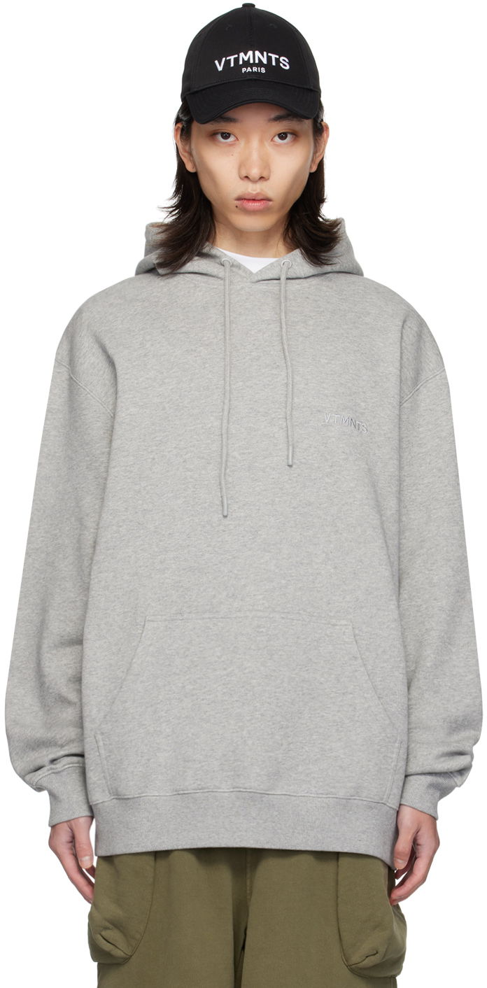 Sweatshirt VETEMENTS VTMNTS Embroidered Hoodie Grå | VL22HD100G
