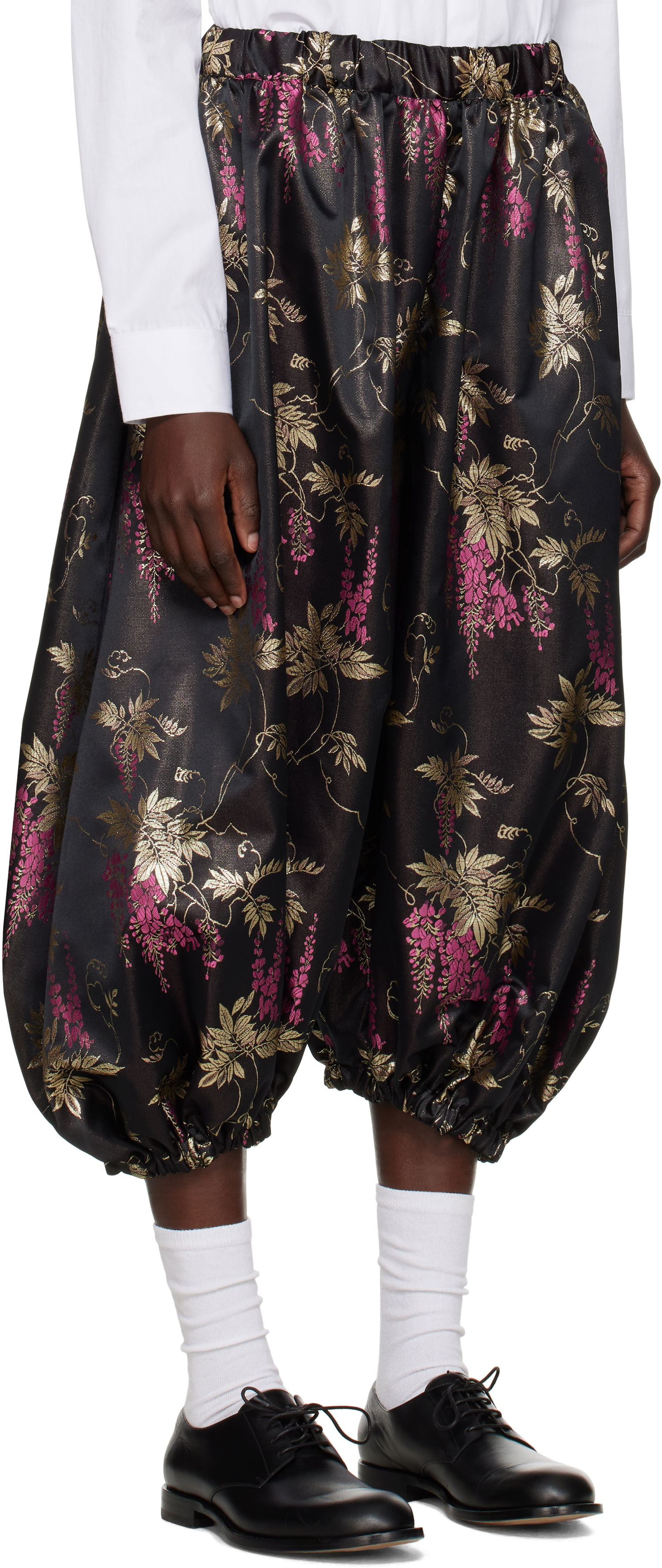 Shorts Comme des Garçons Comme des Garçons Jacquard Bloom Balloon Trousers Sort | RO-P003-051-1, 1