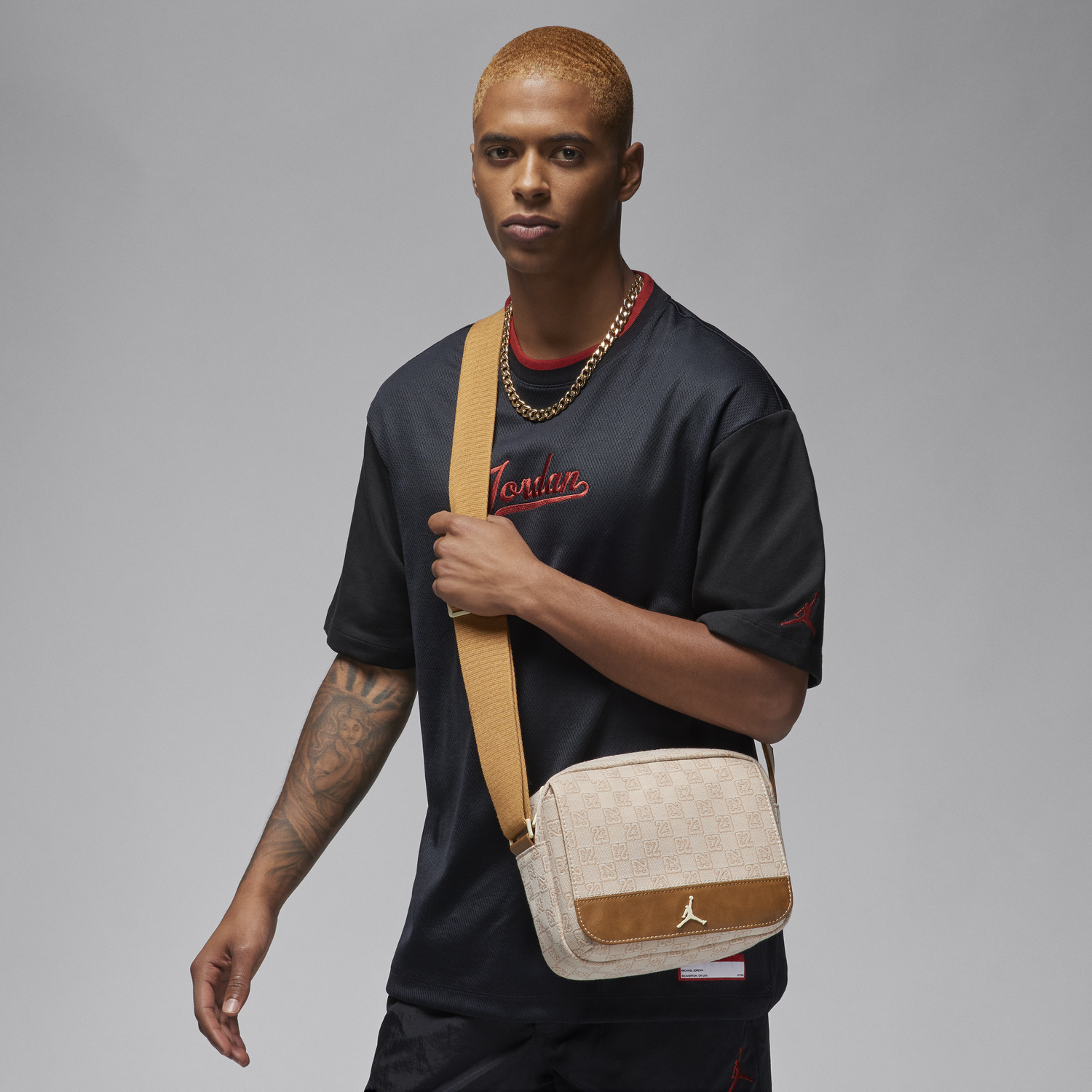Skuldertaske Jordan Jordan Monogram Crossbody Beige | FJ6790-113, 1