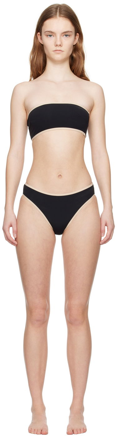 Badetøj TOTEME Edge Bandeau Bikini Top Sort | 241-WSW1041/WSW1040-FB0097