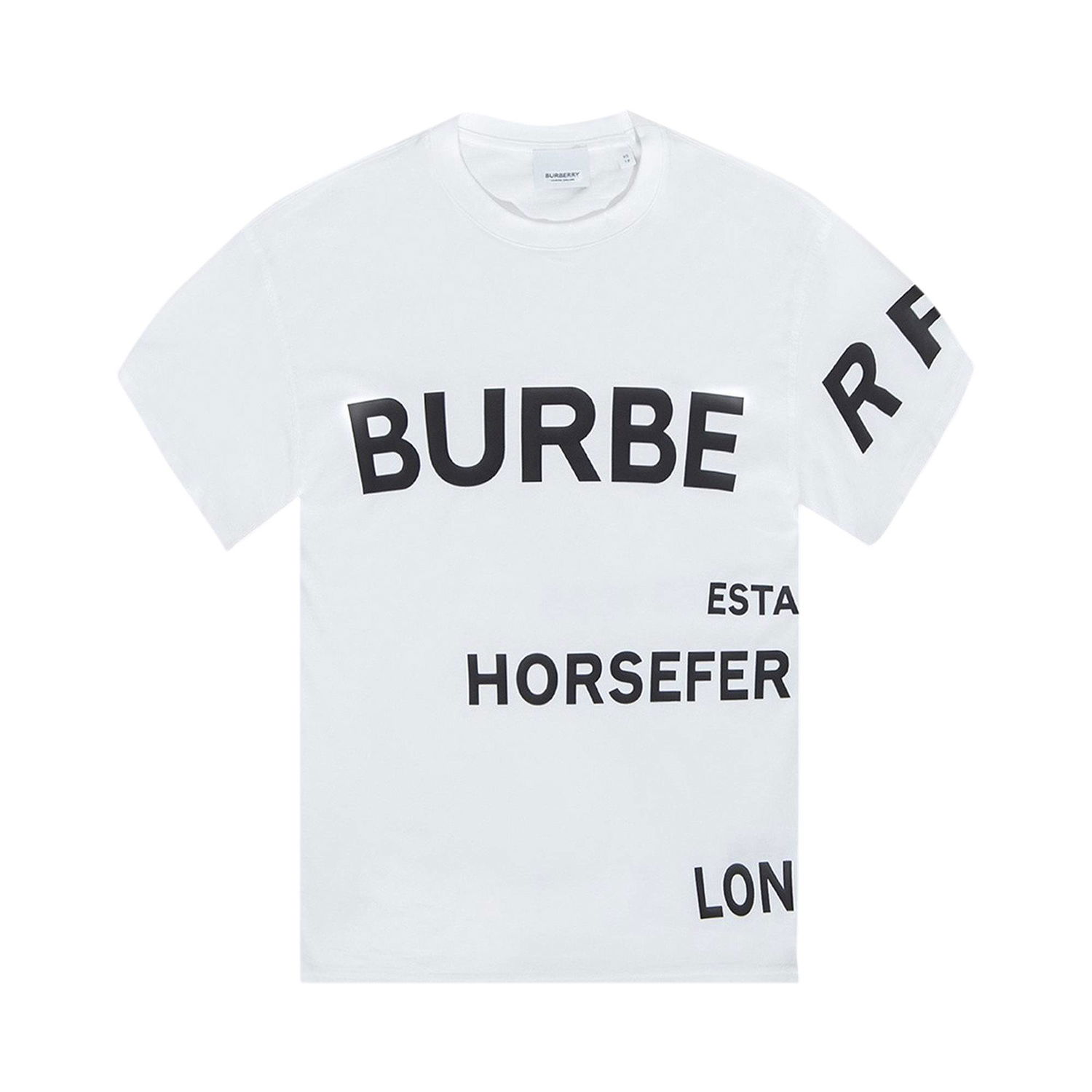 T-shirt Burberry Horseferry Print Oversized T-Shirt Hvid | 8048748, 1