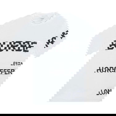 T-shirt Burberry Horseferry Print Oversized T-Shirt Hvid | 8048748, 1