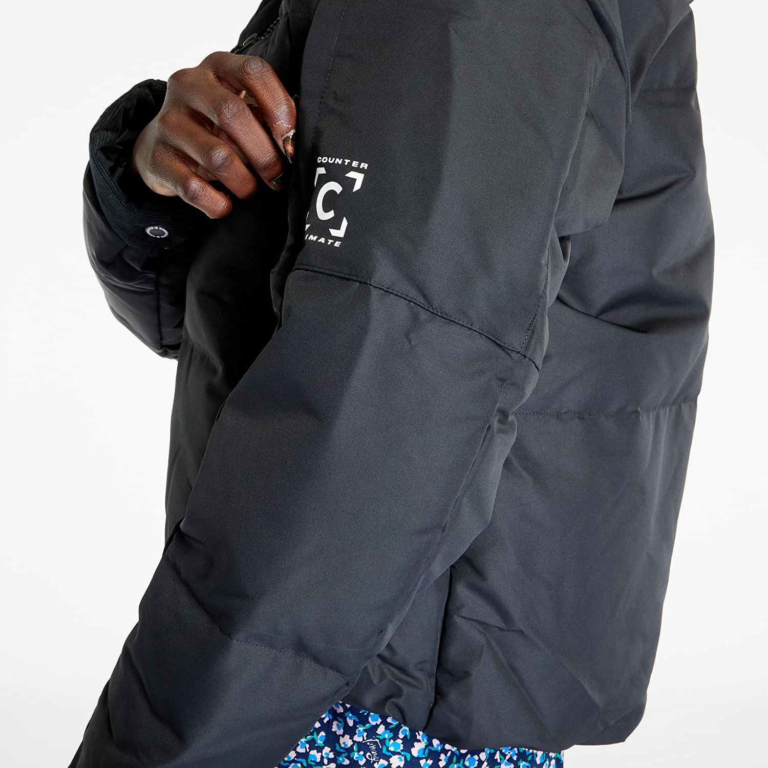 Puffer jakke Converse Premium Short Down Jacket Sort | 10023727-A01, 1