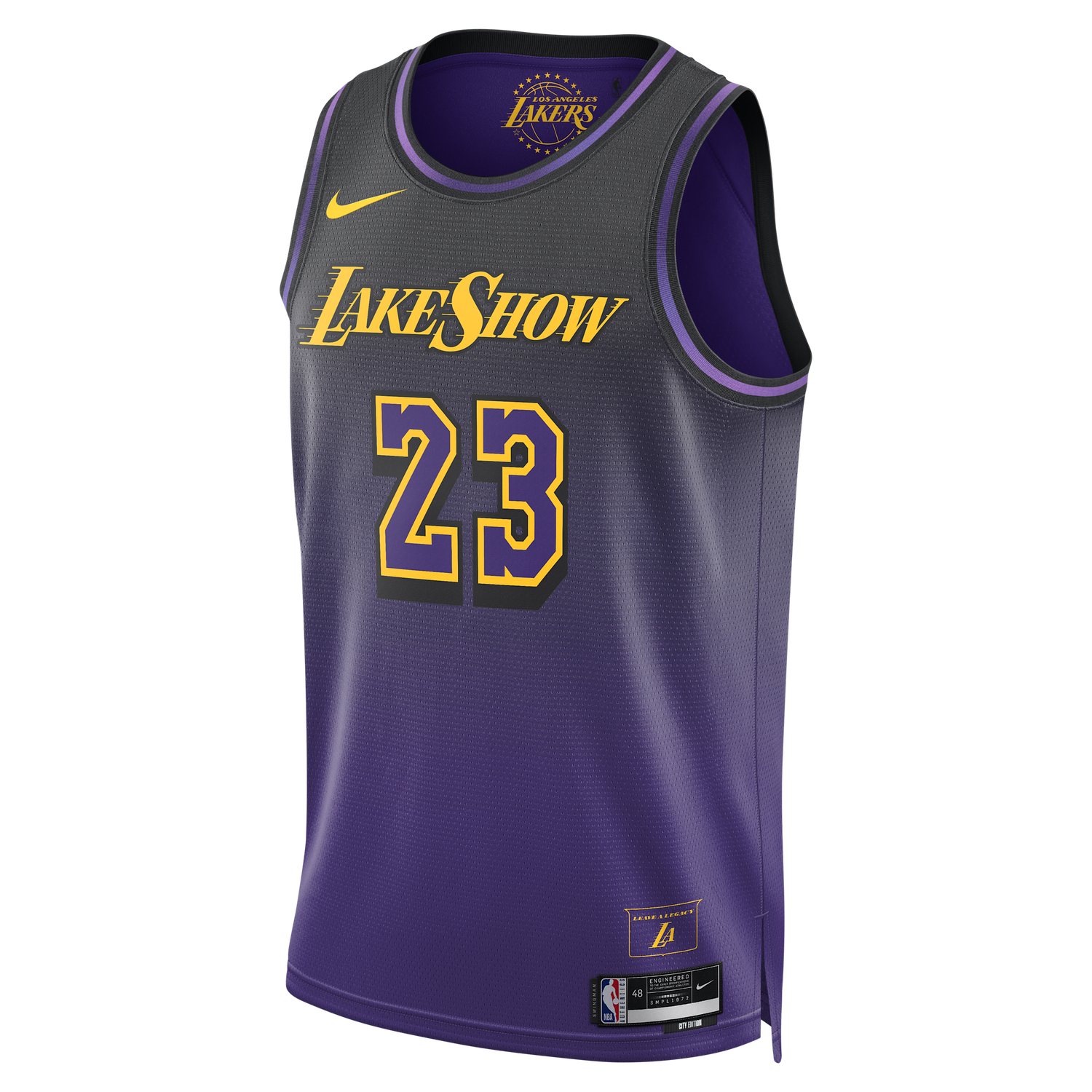 Jersey Nike NBA Swingman LeBron James Lakers City Edition Jersey 2024/25 Lilla | FQ4346-504, 1