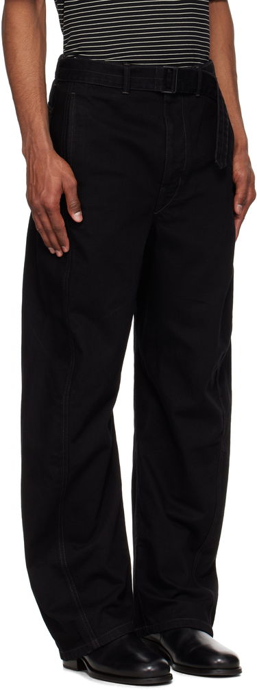 Bukser LEMAIRE Lemaire Twisted Belted Jeans Sort | PA326 LD1031, 1