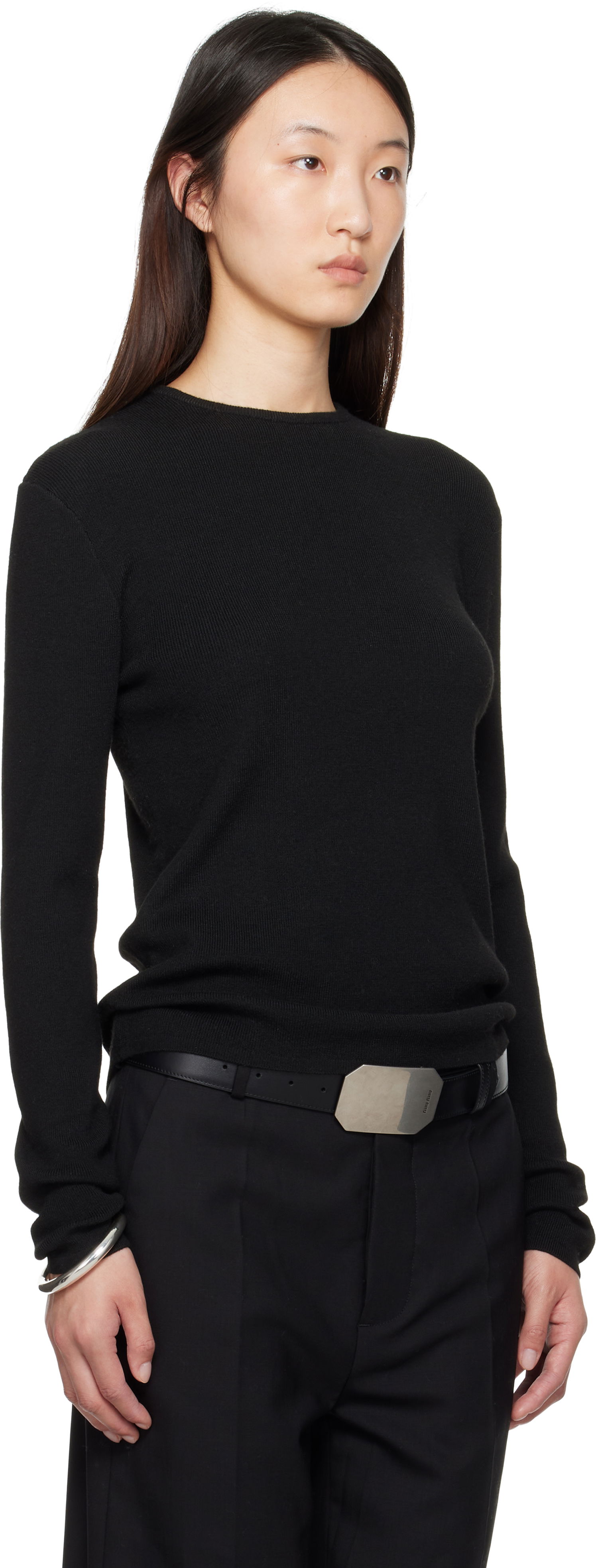 T-shirt Fear of God Fear of God ESSENTIALS Soft Rib Long Sleeve T-Shirt Sort | 192SP257800FW, 1