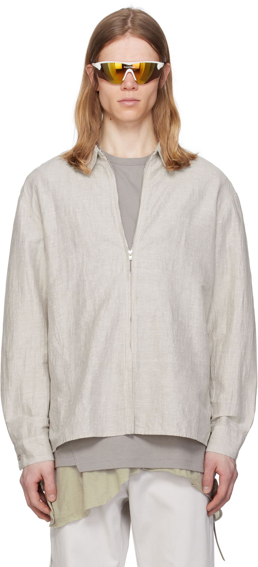 Skjorte Post Archive Faction (PAF) PAF 8.0 Right Zip-Up Shirt Grå | 8.0 TSR-IV