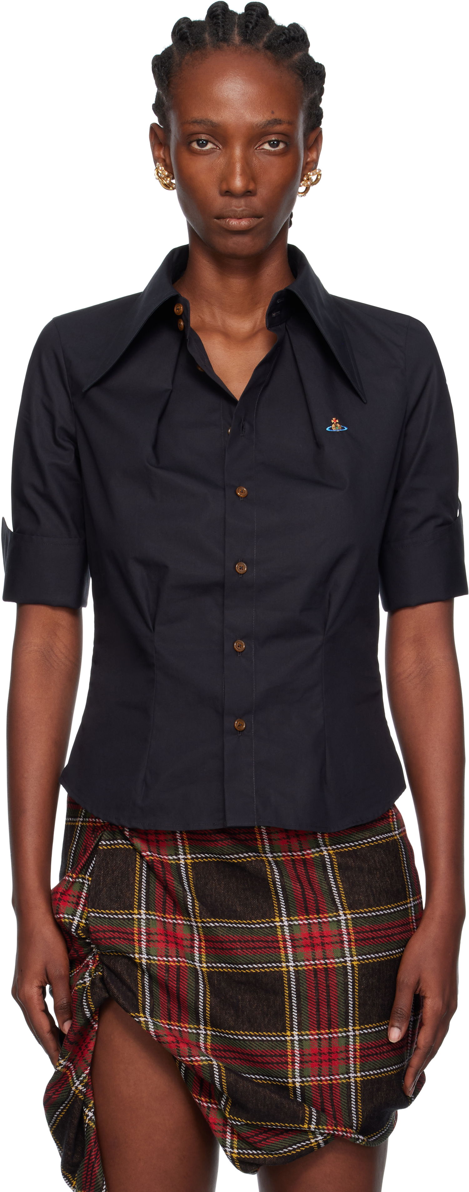 Skjorte Vivienne Westwood Vivienne Westwood Short Sleeve Violin Shirt Sort | 15010066-W009Q-, 0
