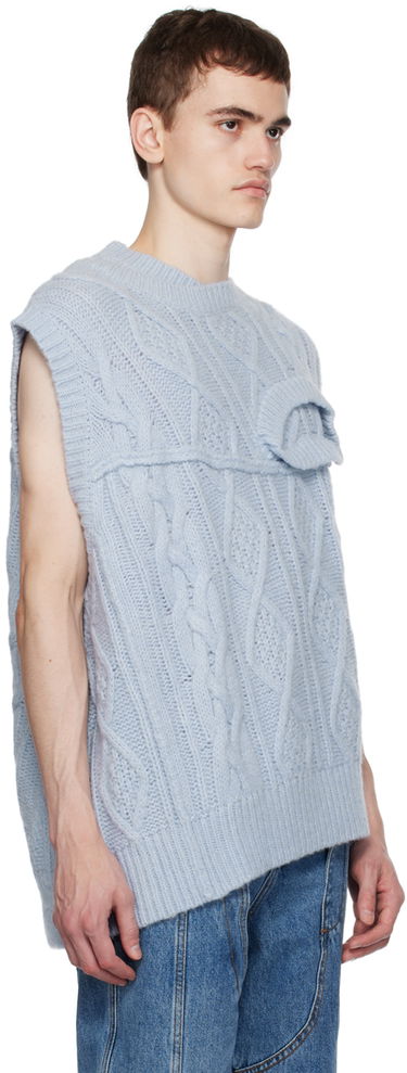 Sweater Feng Chen Wang Feng Chen Wang Layered Cable Knit Vest Blå | FUF16KT01, 1