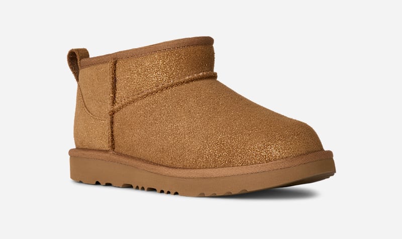 Sneakers og sko UGG Classic Ultra Mini Dazzle Boot Suede Brun | 1171291K-CHE, 1