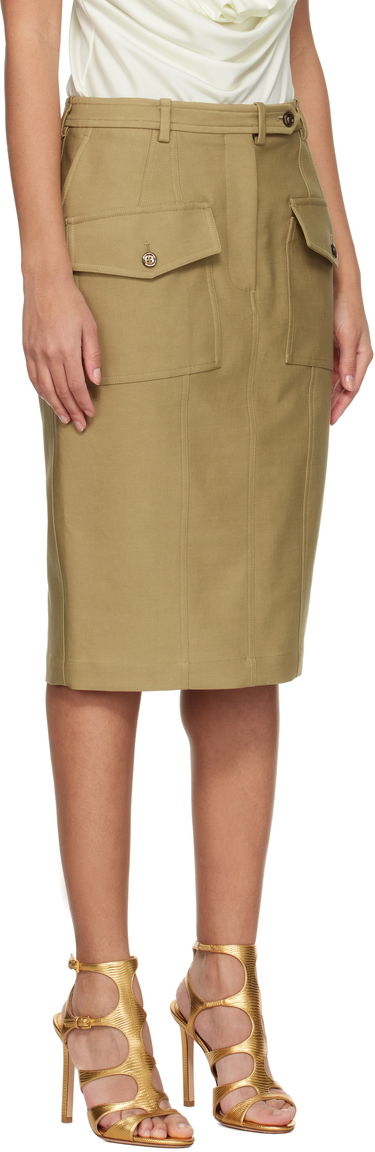 Nederdel Tom Ford Tom Ford Patch Pocket Midi Skirt Beige | GC5768-FAX1402, 1