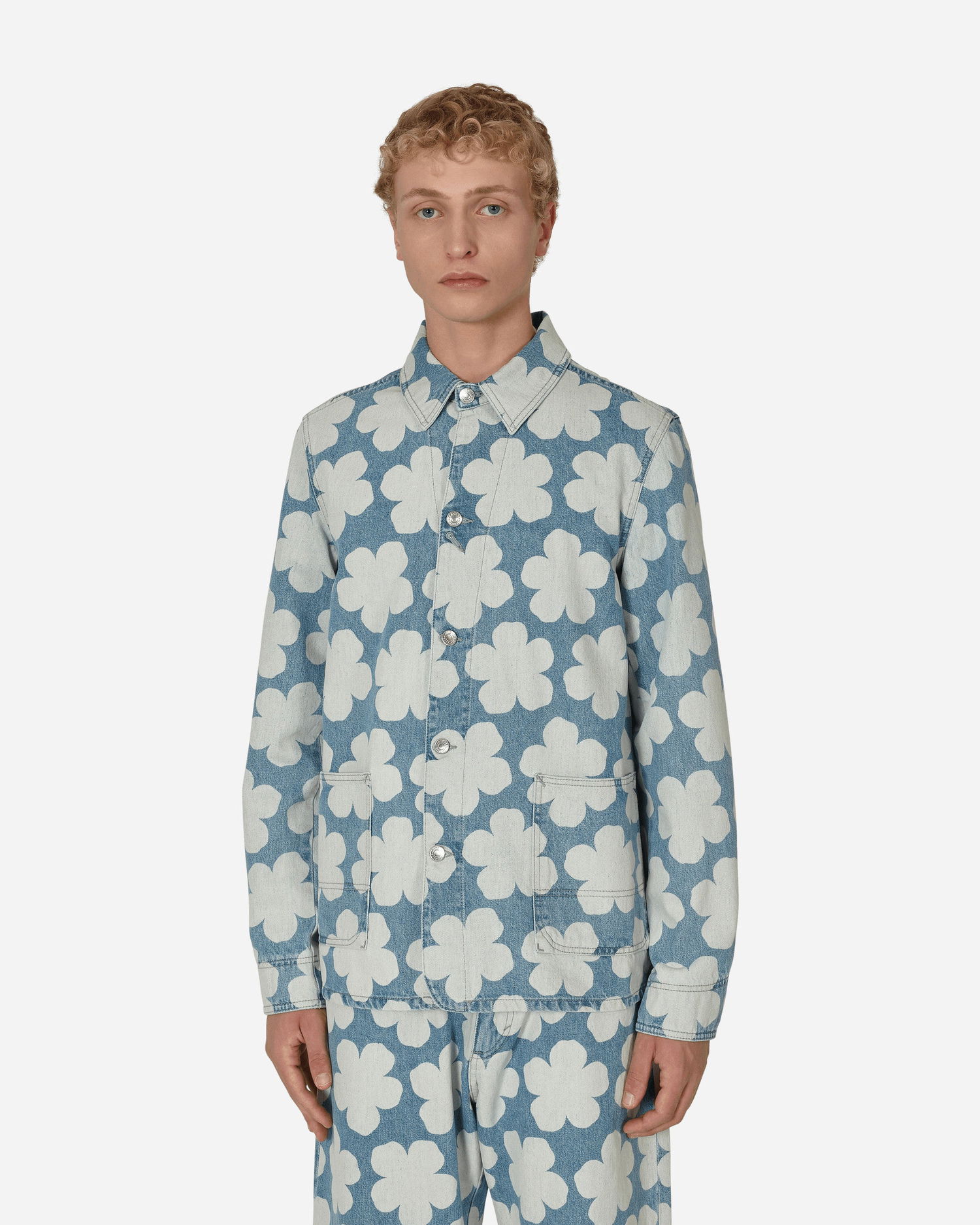 Jakke KENZO Printed Workwear Denim Jacket Flerfarvet | FC65DV1019GP 64, 0