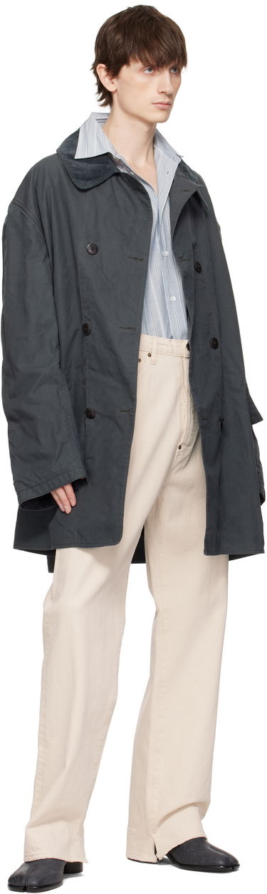 Trenchcoat Maison Margiela Maison Margiela Cotton Caban Jacket Grå | S50AM0633 M35282, 3