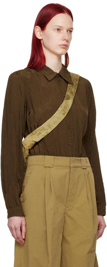 Skjorte LEMAIRE Lemaire Gathered Long Sleeve Blouse Brun | TO1221 LF1024, 1