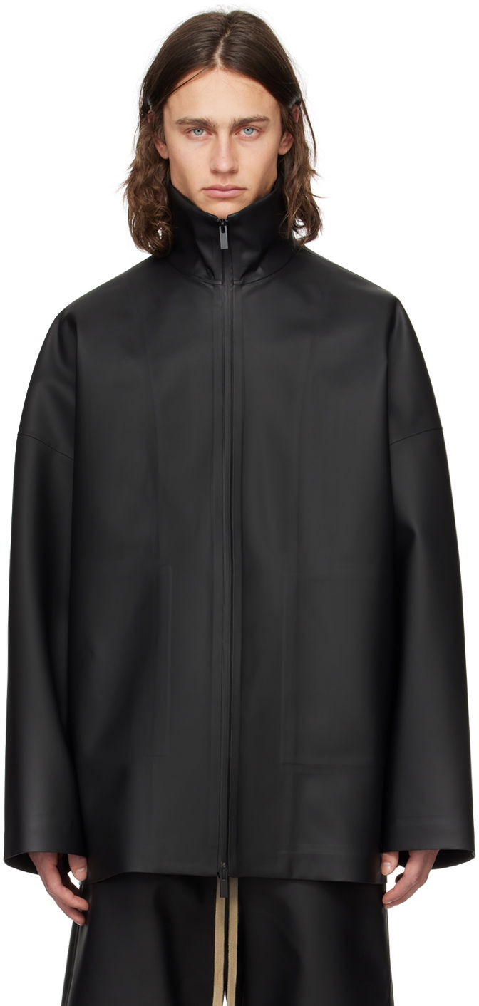 Jakke Fear of God Black Zip Jacket Sort | FG830-408RUB