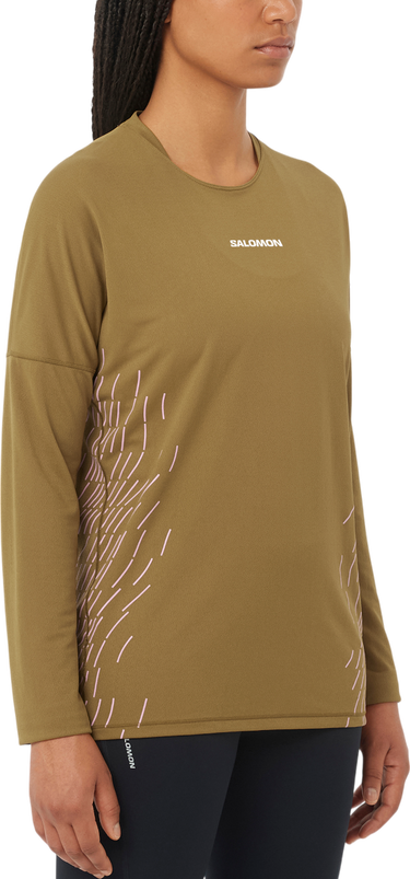 T-shirt Salomon Salomon Sense Aero Graphic Long Sleeve T-Shirt Grøn | lc2698000, 0