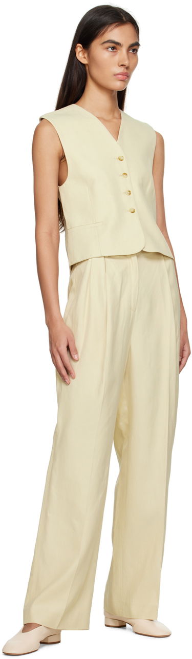 Bukser Loulou de Saison Loulou de Saison Cadar Pleated Trousers Gul | CADAR, 3