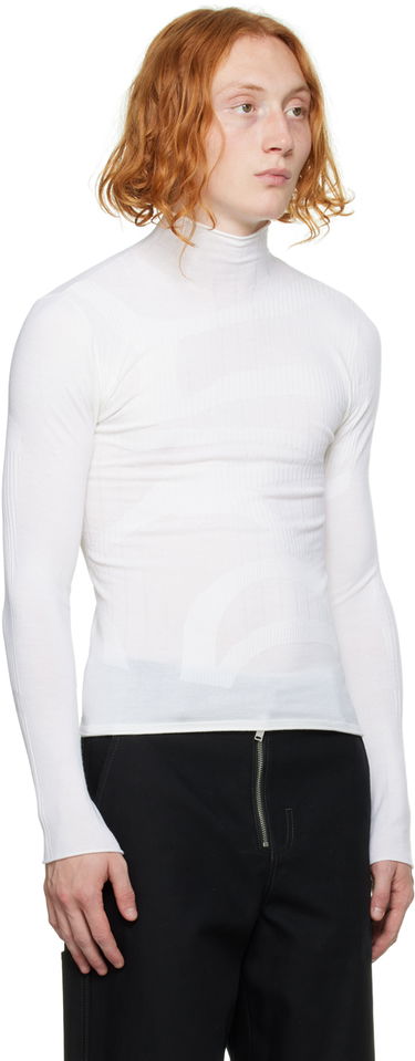 T-shirt Dion Lee Fitted Ribbed Turtleneck Top Sort | C7104F22, 4