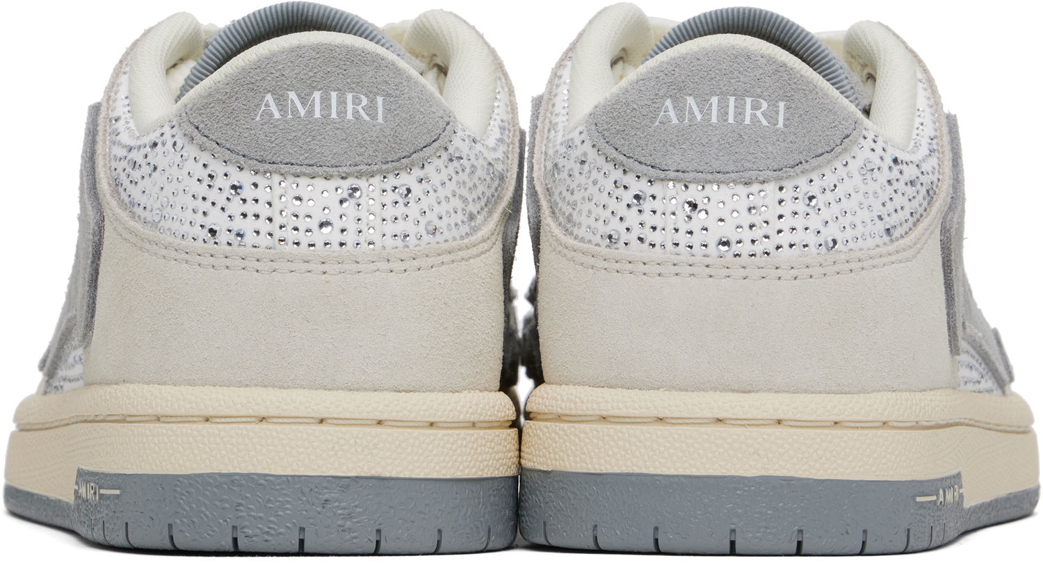 Sneakers og sko AMIRI Crystal Suede Skel Top Low Hvid | AWFOSR1091, 1