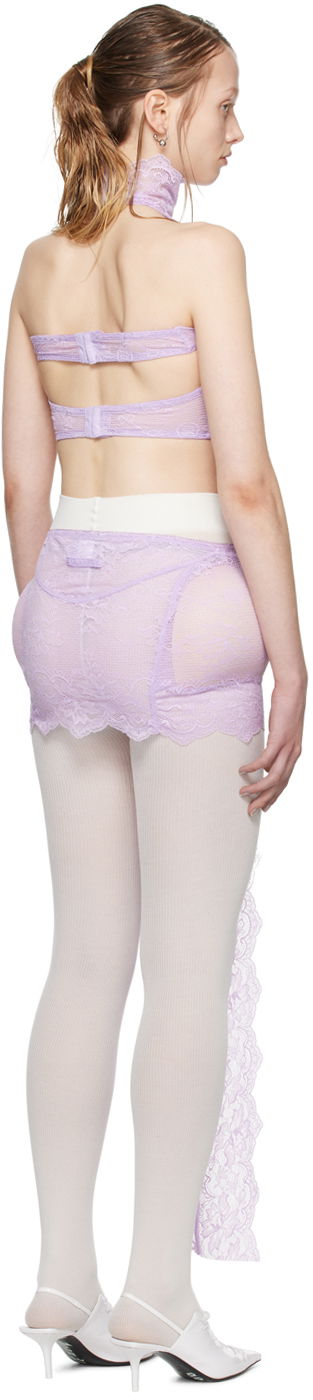 Kjole Jean Paul Gaultier Jean Paul Gaultier Shayne Oliver Edition Lace Minidress Lilla | 24/27-F-RO167P-C047-29, 2