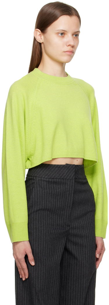 Sweater Loulou de Saison Loulou de Saison Bocas Cropped Sweater Grøn | BOCAS, 1