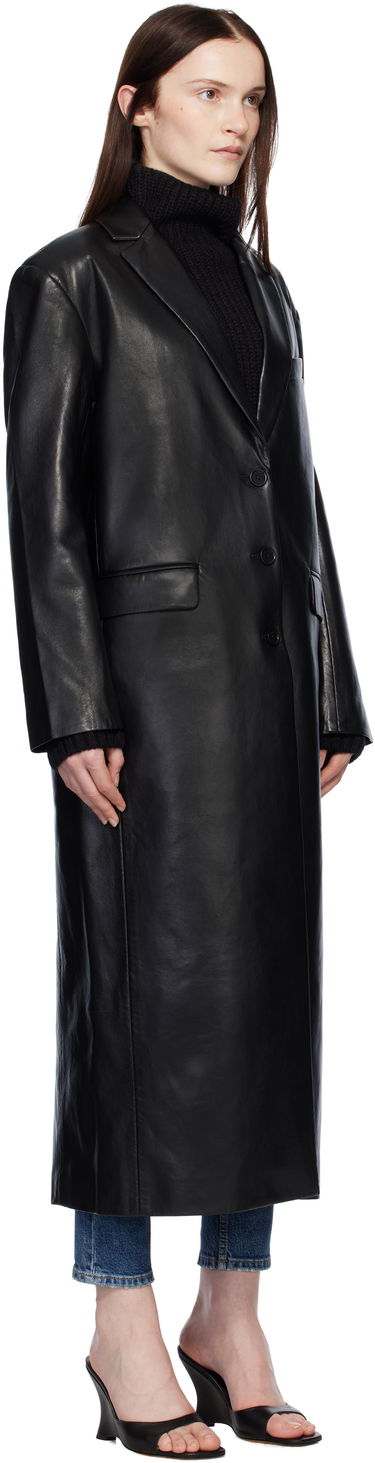 Frakker Anine Bing Quinn Oversized Faux Leather Trench Sort | A-01-10220-000, 1