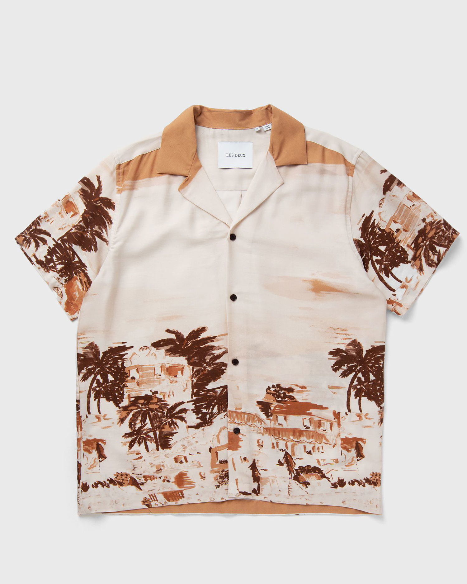 Skjorte Les Deux Coastal AOP SS Shirt Beige | LDM401079-738738, 0