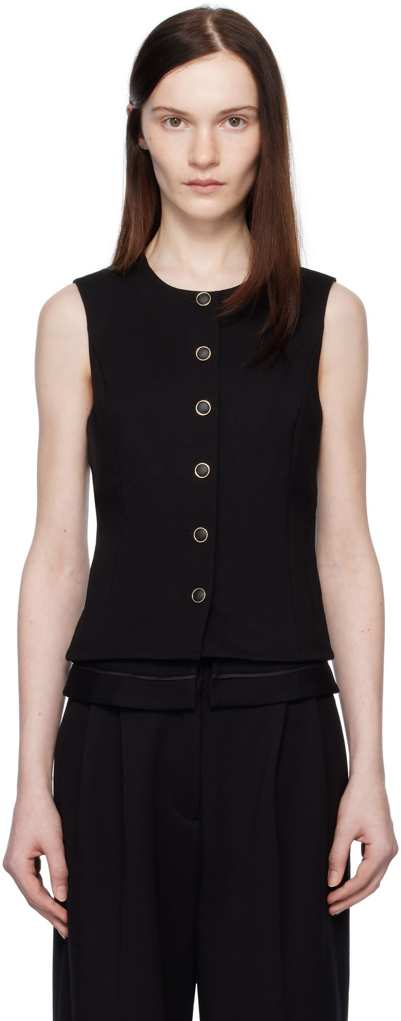 Vest rag & bone Irina Ponte Vest Sort | WAC24HV016D816