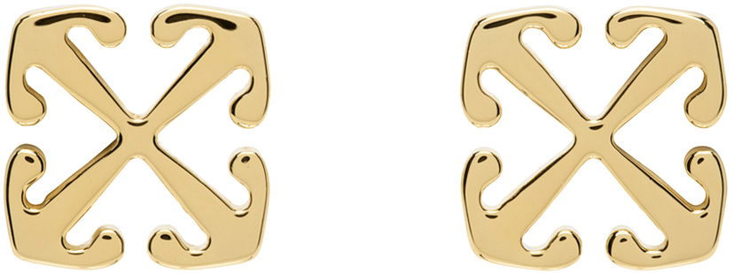 Øreringe Off-White Gold Mini Arrow Earrings Gul | OWOD29MC99MET0017600