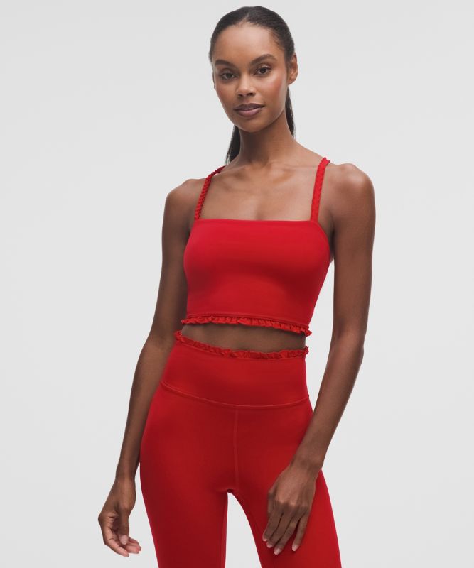 Tanktop lululemon Nulu Cropped Ruffle Tank Top Rød | prod20004239, 0