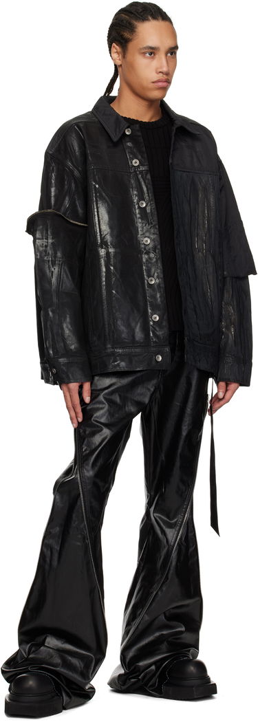 Jakke Rick Owens Rick Owens DRKSHDW Hollywood Jumbo Worker Denim Jacket Sort | DU01E3761 COMW1, 3