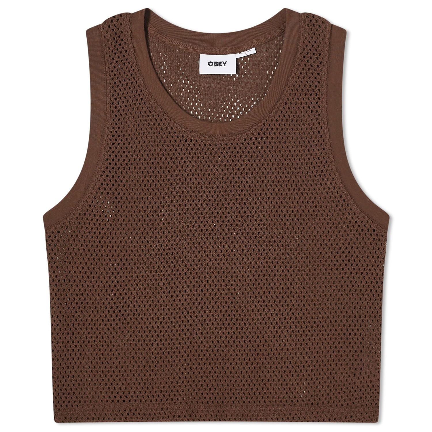 Tanktop OBEY Hudson Mesh Tank Top Brun | 234050144-JVA, 0