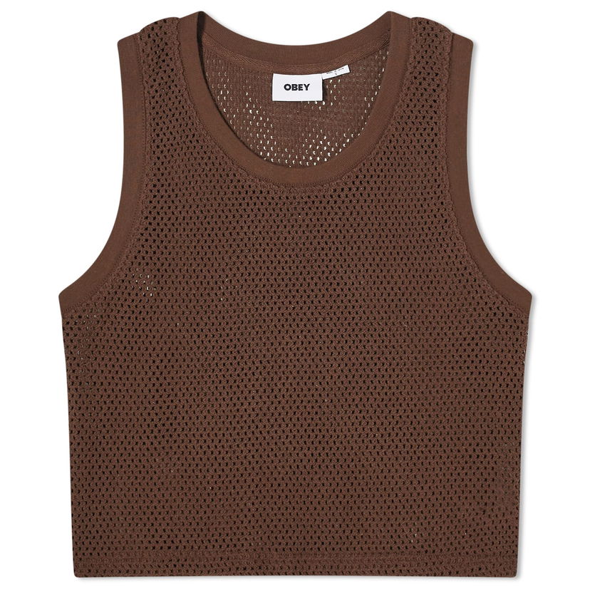Tanktop OBEY Hudson Mesh Tank Top Brun | 234050144-JVA