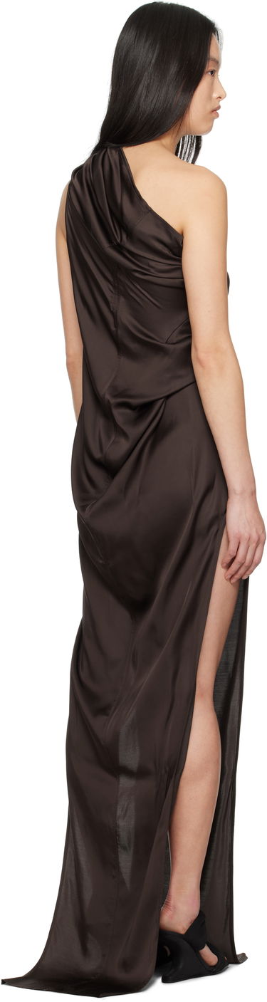 Kjole Rick Owens Rick Owens Hollywood Athena Arrowhead Maxi Dress Brun | RP01E7509 SCH, 2
