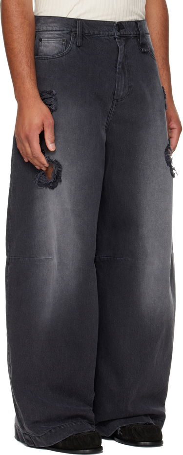 Jeans Simone Rocha Simone Rocha Embellished Wide Leg Puddle Jeans Sort | 4162B 1239D, 1