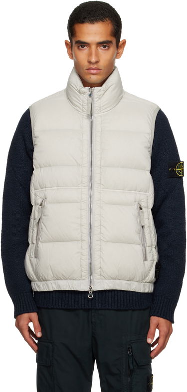 Vest Stone Island Loom Woven Chambers Down Vest Beige | K2S15 G100007 S0028, 0
