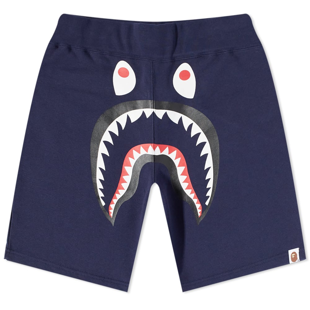 Shorts BAPE Shark Sweat Short Mørkeblå | 001SPI801009M-NVY, 0