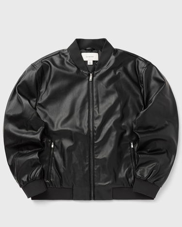 Bomberjakke CALVIN KLEIN D6 Faux Leather Bomber Jacket Sort | LV04RC407GUB1, 0