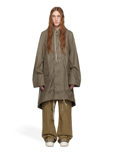 Frakker Rick Owens DRKSHDW Fishtail Coat Beige | DL02C3990 DJP