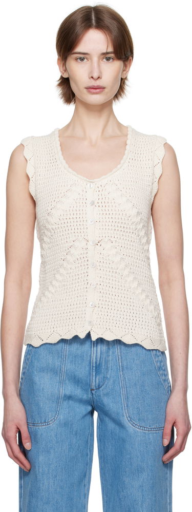 Sweater A.P.C. A.P.C. Palmyre Knit Top Hvid | COHHV-F23418, 0