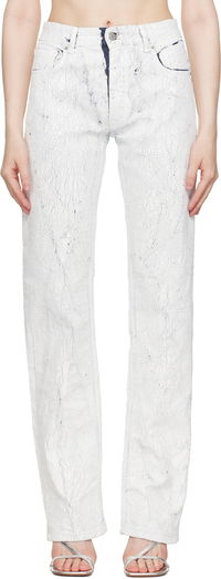 MM6 Maison Margiela 5 Pocket Cracked Jeans