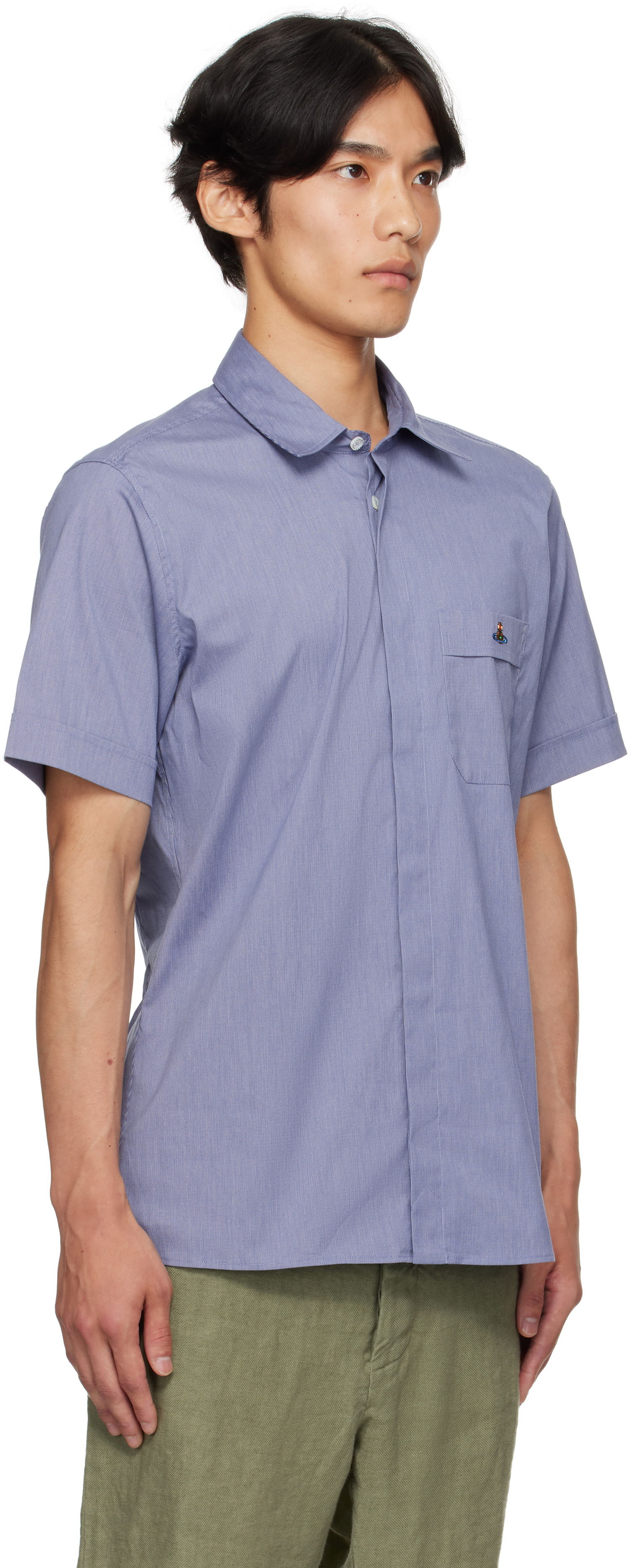 Skjorte Vivienne Westwood Vivienne Westwood Classic Short Sleeve Shirt Blå | 24010004-W012Z-, 1