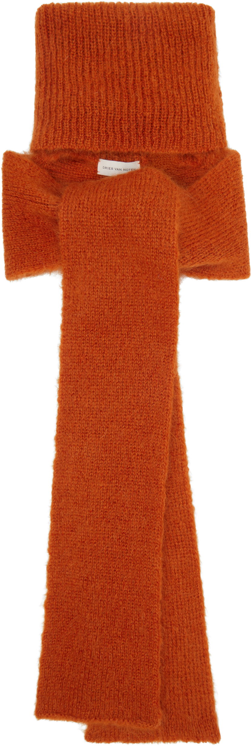 Tørklæde Dries Van Noten Dries Van Noten Techno Knit Scarf Orange | 252-011255-2733