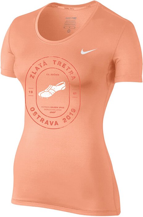 T-shirt Nike Nike Pro CL ZLATA TRETRA T-Shirt Orange | 725745-832-zt